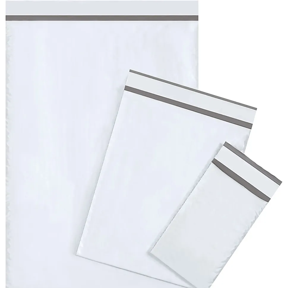 Partners Brand Bubble-Lined Poly Mailers, 6 1/2" x 10", White, Box Of 250