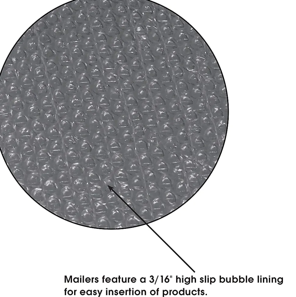 Partners Brand Bubble-Lined Poly Mailers, 9 1/2" x 14 1/2", White, Box Of 100