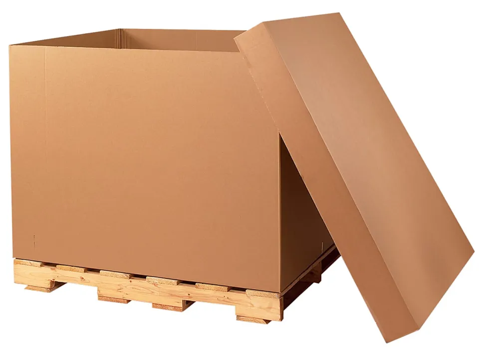 Partners Brand Bulk Cargo Boxes, 48" x 40" x 36", Kraft, Pack Of 5