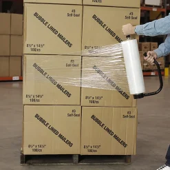 Partners Brand Cast Clear Hand Stretch Film, 70 Gauge, 18" x 1500', Pack Of 4