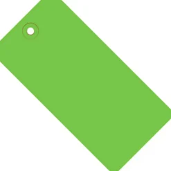 Partners Brand Color Shipping Tags, #5, 4 3/4" x 2 3/8", Green, Box Of 1,000