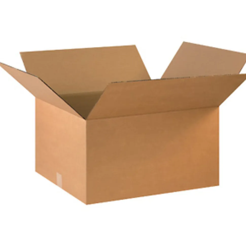 Partners Brand Corrugated Boxes 22" x 18" x 12", Kraft, Bundle of 15