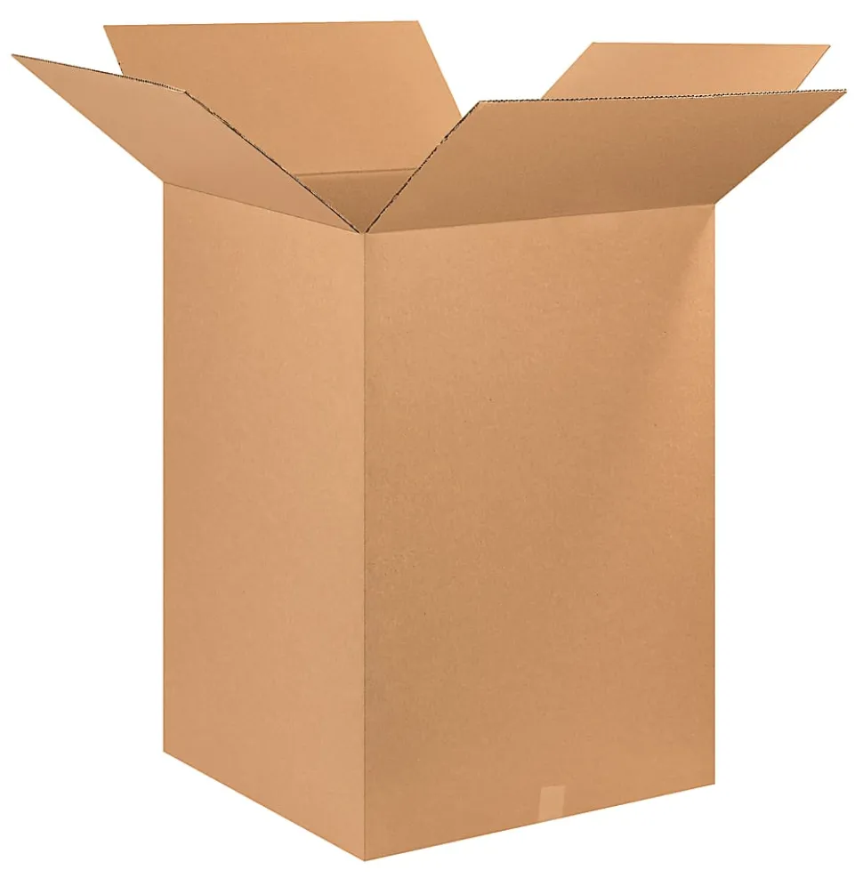 Partners Brand Corrugated Boxes, 26" x 26" x 36", Kraft, Pack Of 5