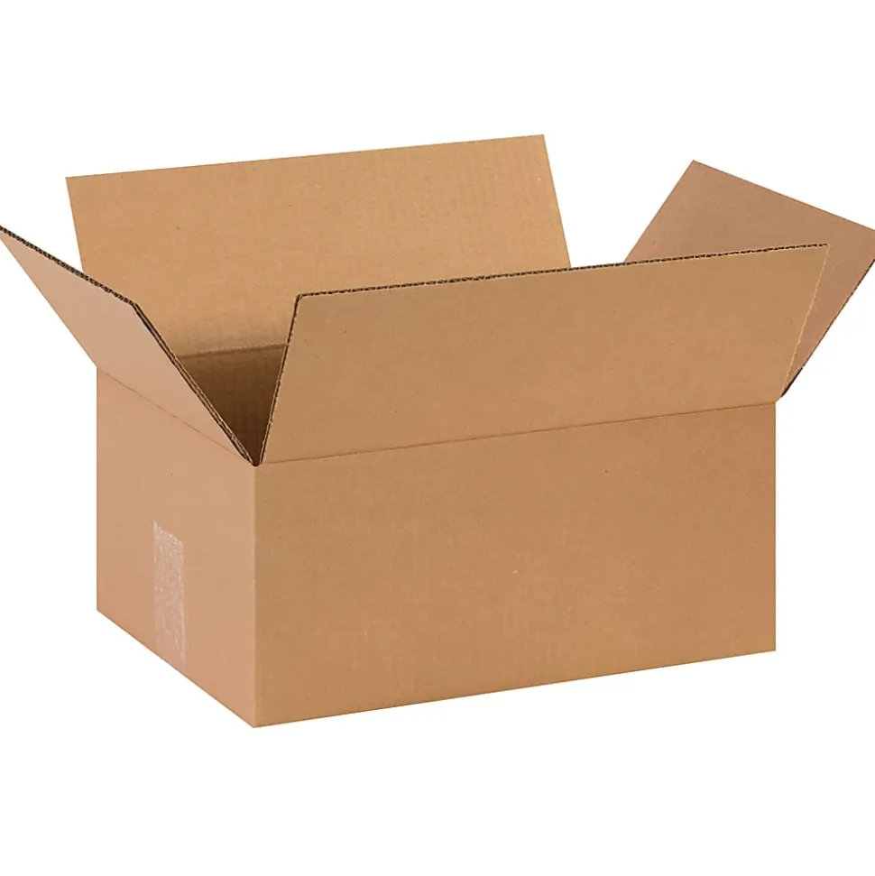 Partners Brand Corrugated Boxes, 14" x 10" x 6", Kraft, Pack Of 25