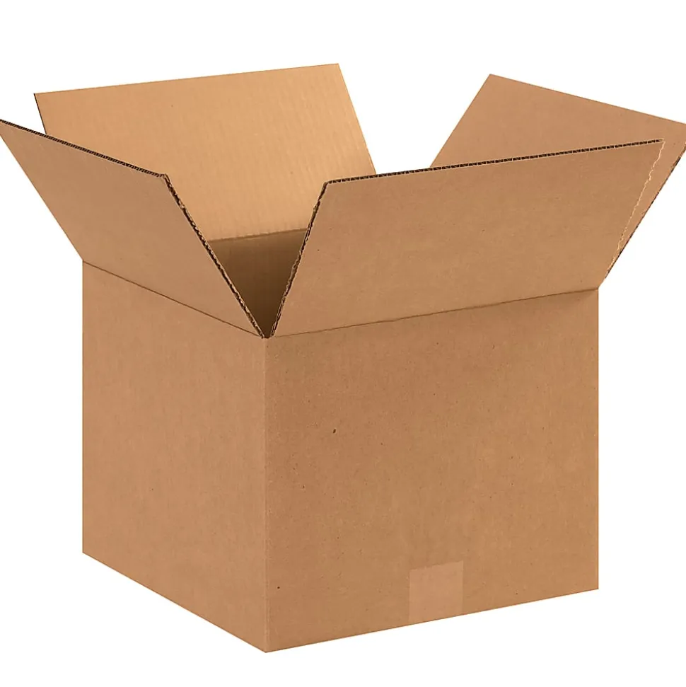 Partners Brand Corrugated Boxes, 12" x 12" x 9", Kraft, Pack Of 25