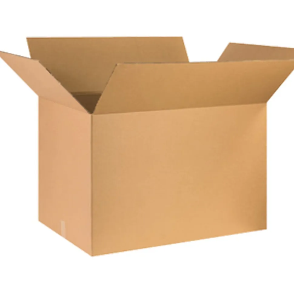 Partners Brand Corrugated Boxes 36" x 24" x 24", Kraft, Bundle of 5