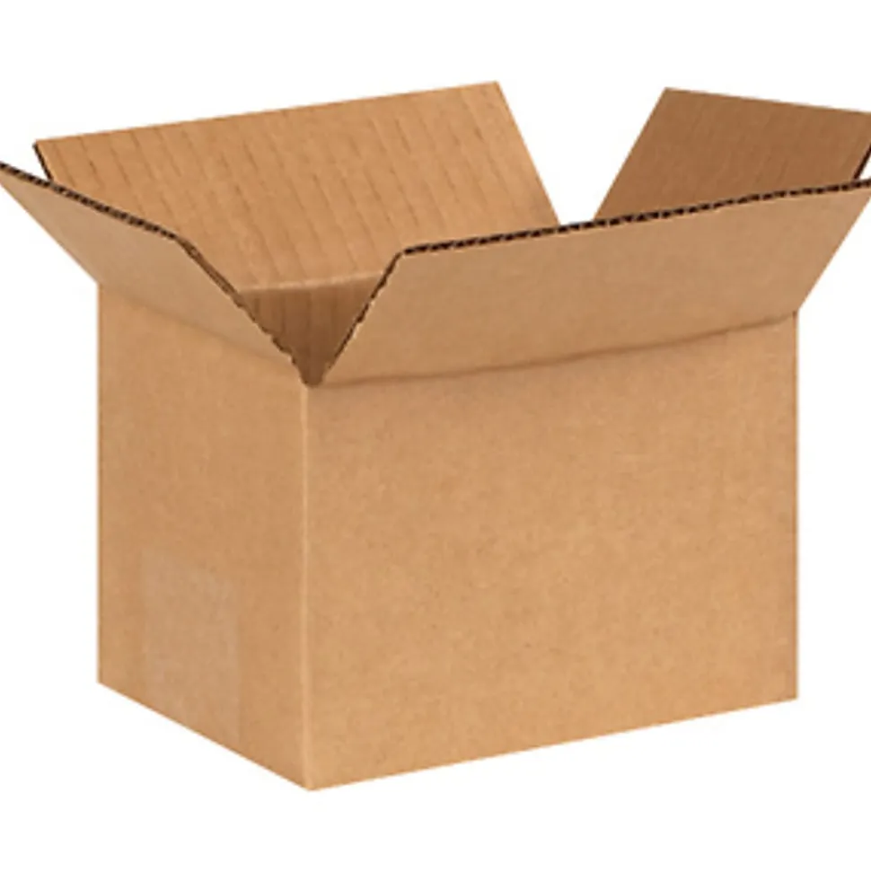 Partners Brand Corrugated Boxes, 6" x 4" x 4", Kraft, Pack Of 25
