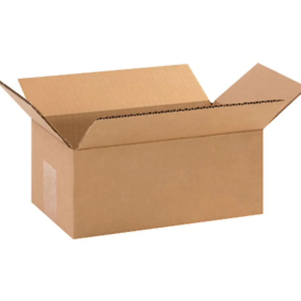 Partners Brand Corrugated Boxes, 10" x 6" x 4", Kraft, Pack Of 25