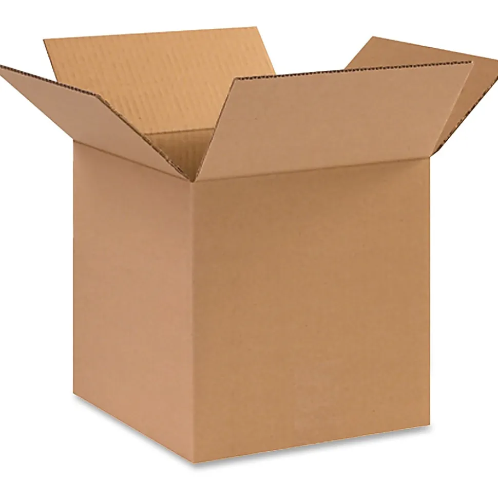 Partners Brand Corrugated Boxes, 12"L x 12"W x 12"H, Kraft, Pack Of 25