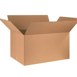 Partners Brand Corrugated Cartons, 36" x 24" x 20", Kraft, Pack Of 5
