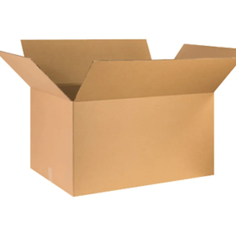 Partners Brand Corrugated Cartons, 36" x 24" x 20", Kraft, Pack Of 5