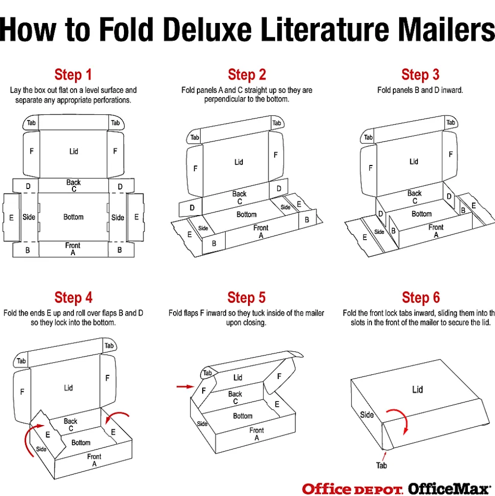 Partners Brand Deluxe Literature Mailers, 12 1/8" x 9 1/4" x 2", White, Pack Of 50