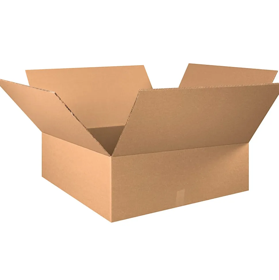 Partners Brand Double-Wall Heavy-Duty Corrugated Cartons, 30" x 30" x 12", Kraft, Box Of 5