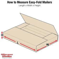 Partners Brand Easy Fold Mailers, 18" x 12" x 2", Kraft, Pack Of 50