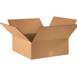 Partners Brand Flat Corrugated Boxes, 13" x 13" x 6", Kraft, Pack Of 25