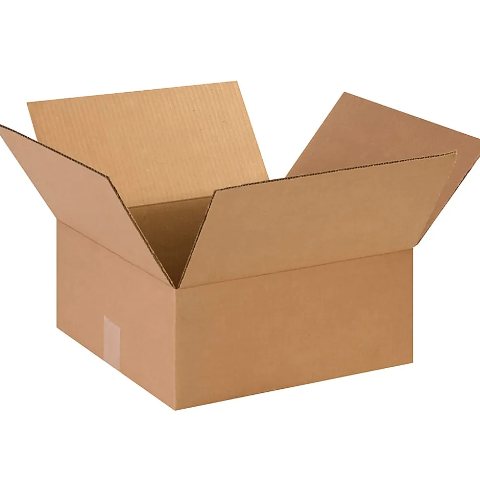 Partners Brand Flat Corrugated Boxes, 14" x 14" x 6", Kraft, Pack Of 25