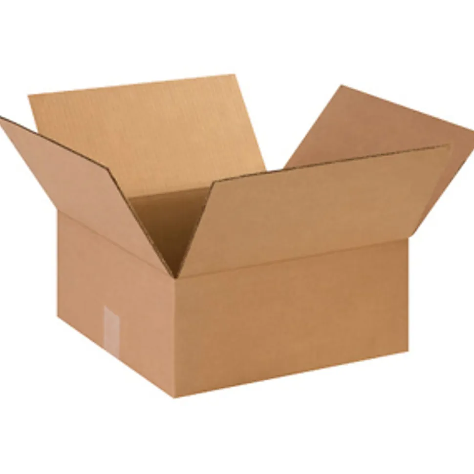 Partners Brand Flat Corrugated Boxes, 14" x 14" x 6", Kraft, Pack Of 25