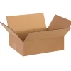 Partners Brand Flat Corrugated Boxes, 13" x 10" x 4", Kraft, Pack Of 25