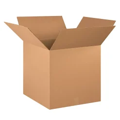 Partners Brand Heavy-Duty Single Wall Boxes, 20" x 20" x 20", Kraft, Pack Of 10