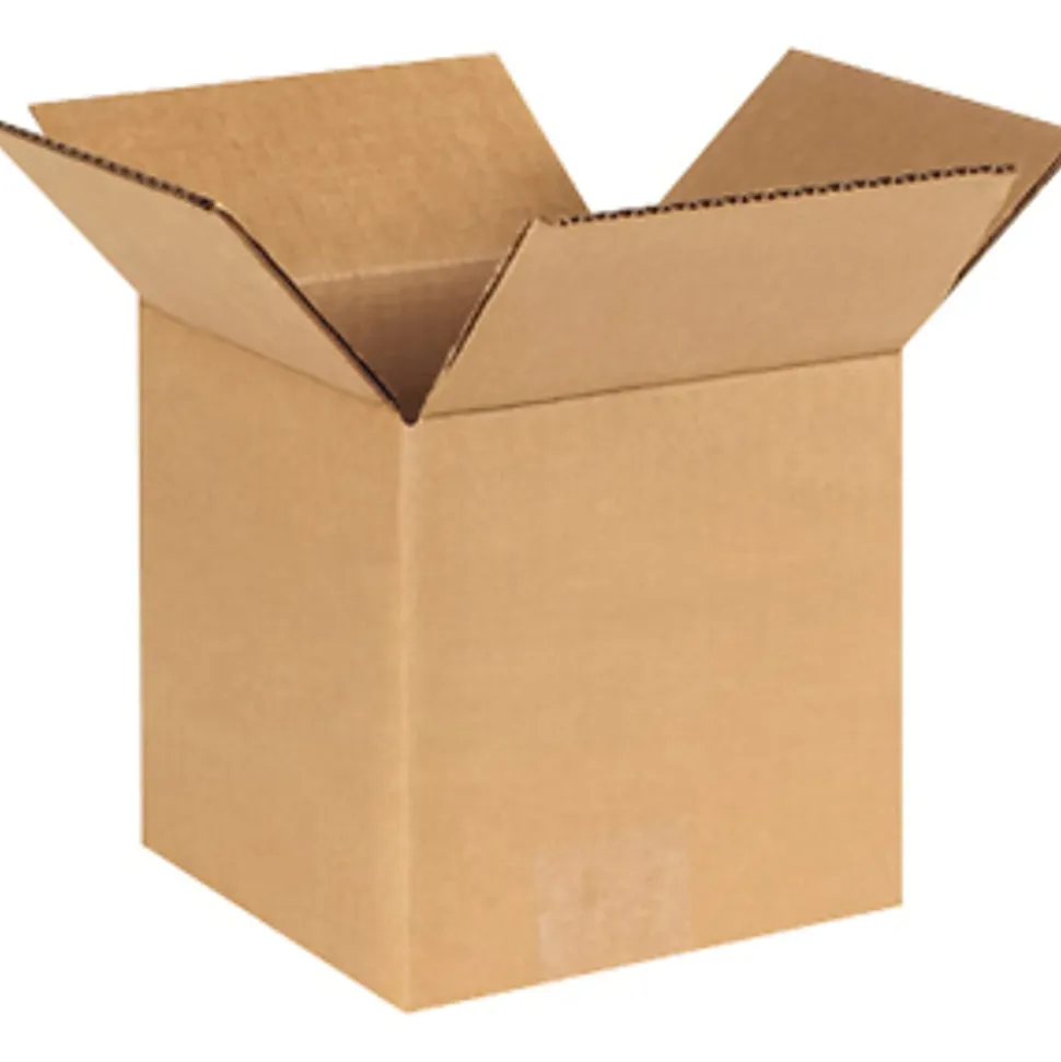 Partners Brand Heavy-Duty Single Wall Boxes, 6" x 6" x 6", Kraft, Pack Of 25