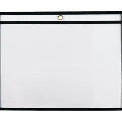 Partners Brand Job Ticket Holders, Side-Load, 9" x 12", Black, Pack Of 25