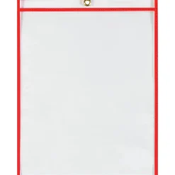 Partners Brand Job Ticket Holders, 9" x 12", Neon Red, Pack Of 15
