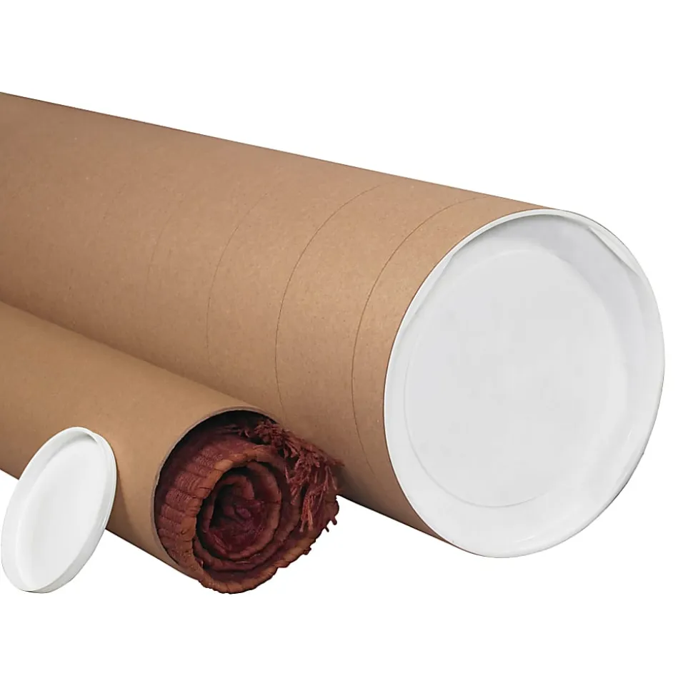Partners Brand Jumbo Mailing Tubes, 8" x 72", 80% Recycled, Kraft, Case Of 10