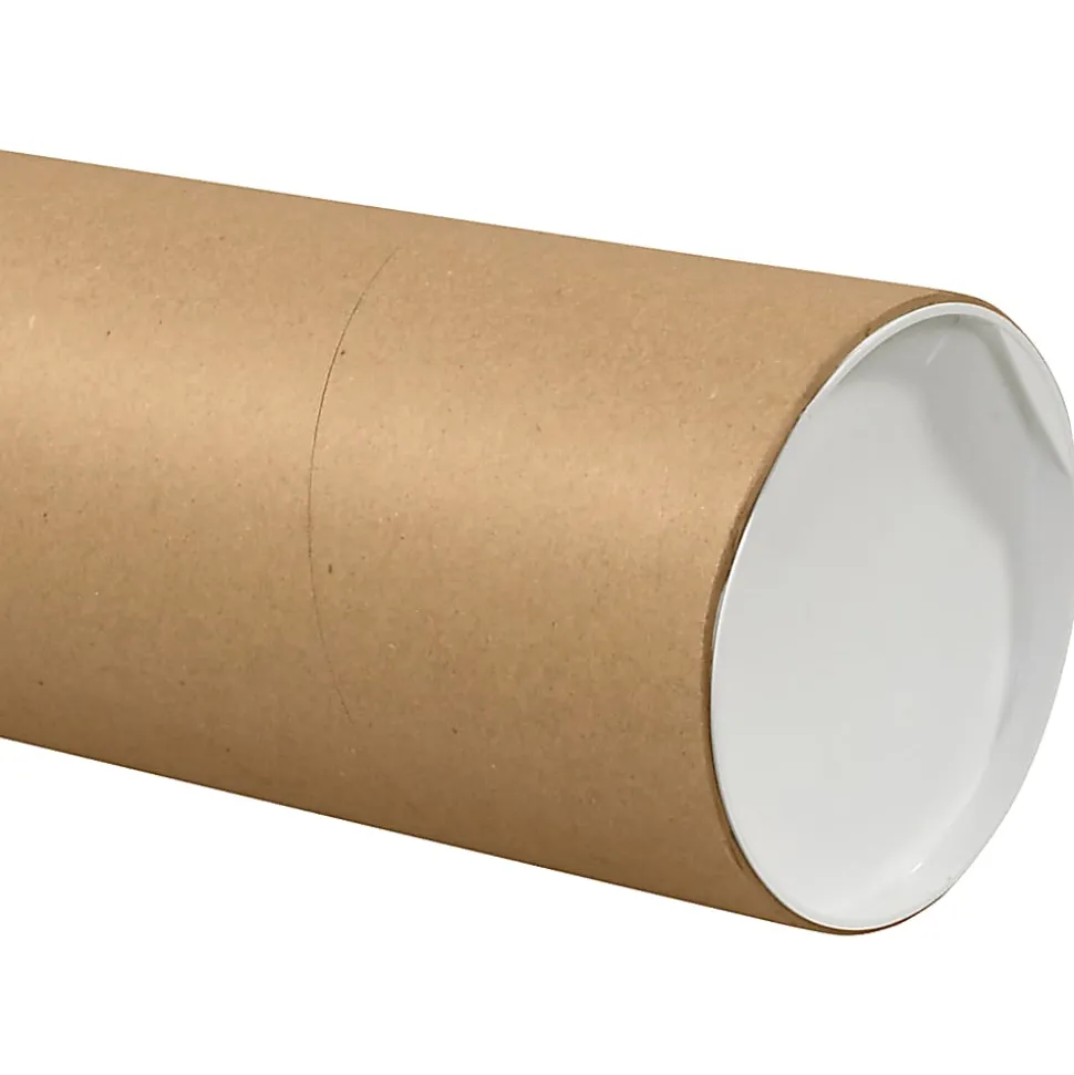 Partners Brand Jumbo Mailing Tubes, 6" x 72", 80% Recycled, Kraft, Case Of 10