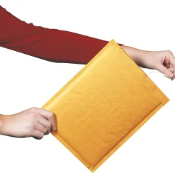 Partners Brand Kraft EZ Open Tear-Tab Bubble Mailers, #4, 9 1/2