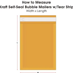 Partners Brand Kraft EZ Open Tear-Tab Bubble Mailers, #2, 8 1/2" x 12", Pack Of 100
