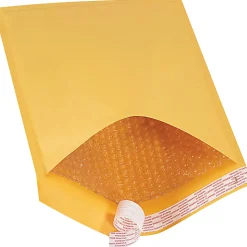 Partners Brand Kraft EZ Open Tear-Tab Bubble Mailers, #5, 10 1/2