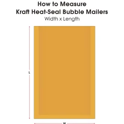 Partners Brand Kraft Heat-Seal Bubble Mailers, #7, 14 1/2
