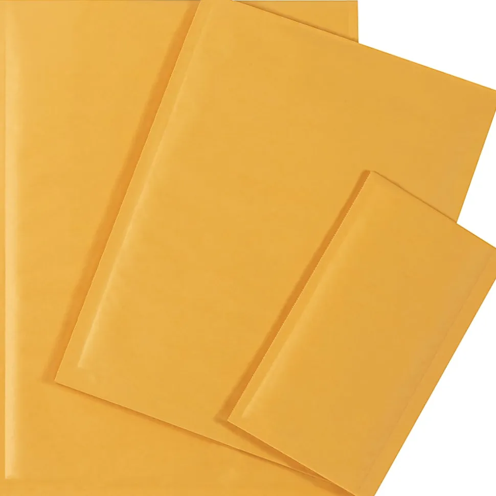 Partners Brand Kraft Heat-Seal Bubble Mailers, #7, 14 1/2" x 20", Pack Of 50