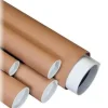 Partners Brand Kraft Mailing Tubes With Plastic Endcaps, 3" x 48", Pack Of 24