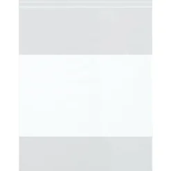 Partners Brand 2 Mil White Block Reclosable Poly Bags, 6" x 9", Clear, Case Of 1000