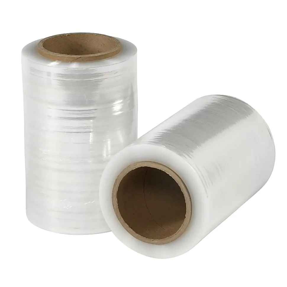 Partners Brand Narrow-Width Bundling Stretch Film With One Handle, 80 Gauge, 5" x 1000', Pack Of 4
