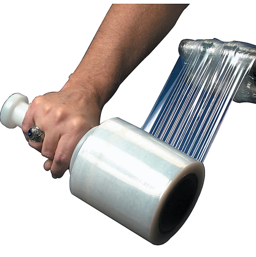 Partners Brand Narrow-Width Bundling Stretch Film With One Handle, 80 Gauge, 5" x 1000', Pack Of 4