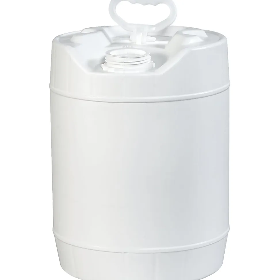 Partners Brand Plastic Pail Shipper, Closed Head, 5 Gallon, White