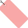 Partners Brand Prestrung Shipping Tags, 8" x 4", Pink, Case Of 500