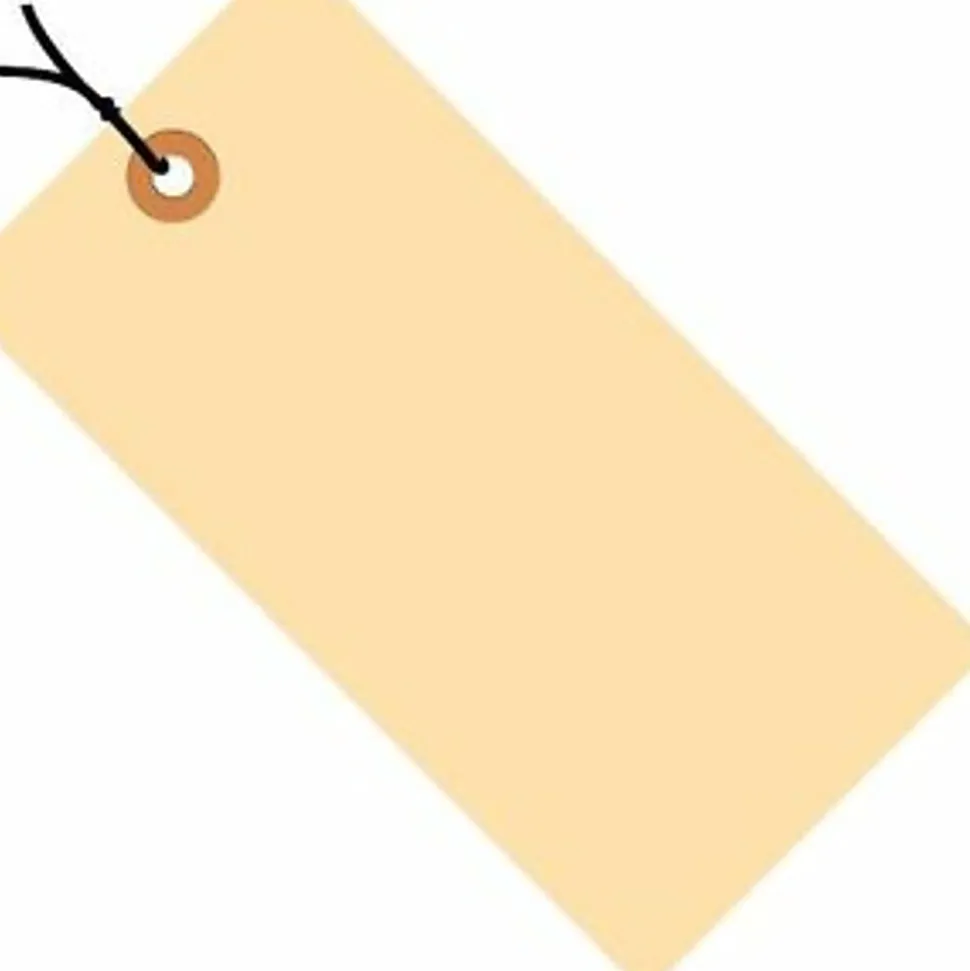 Partners Brand Prewired Manila Shipping Tags, 10 Point, #2, 3 1/4 x 1 5/8", Pack Of 1,000