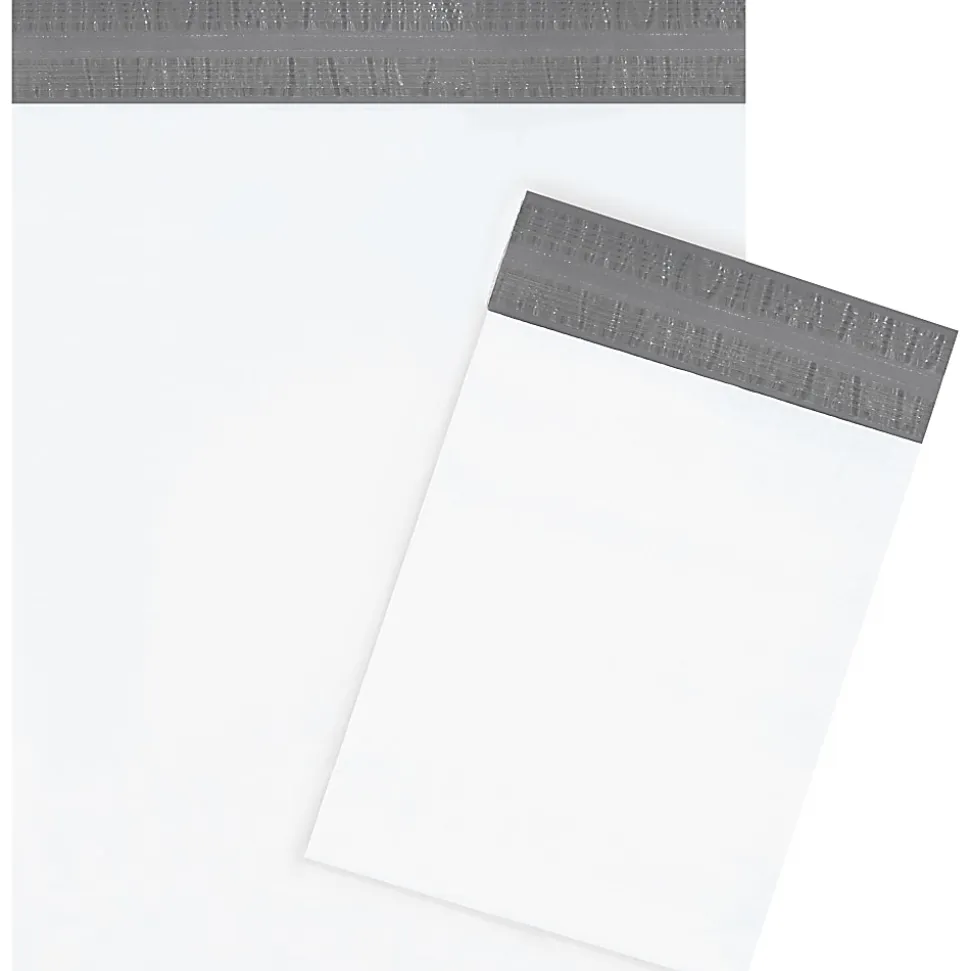 Partners Brand Returnable Poly Mailers, 12" x 15 1/2", White, Case Of 100