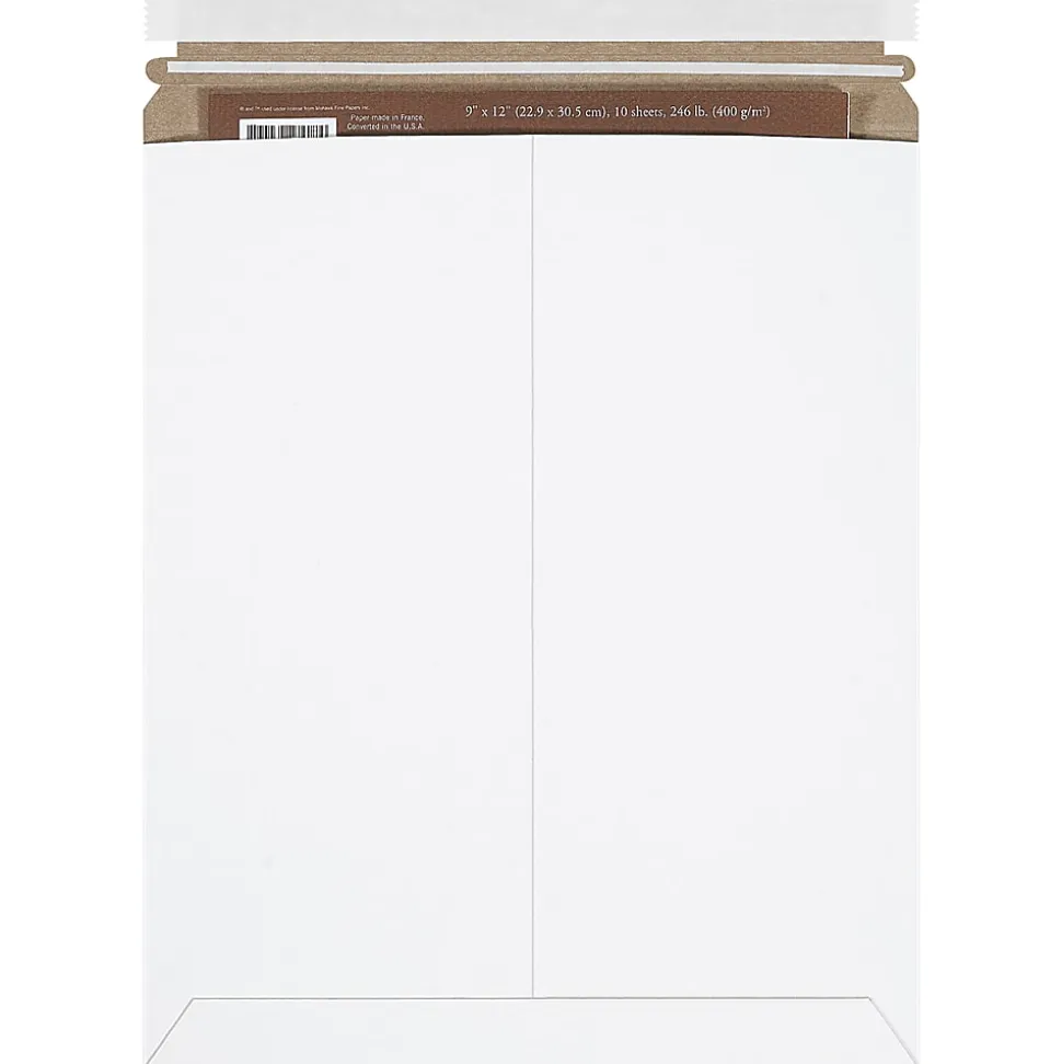 Partners Brand Self-Seal Stayflats® Plus Express Pouch Mailers, 11" x 13 1/2", White, Pack of 100