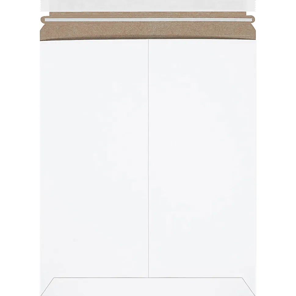 Partners Brand Self-Seal Stayflats® Plus Express Pouch Mailers, 11" x 13 1/2", White, Pack of 100