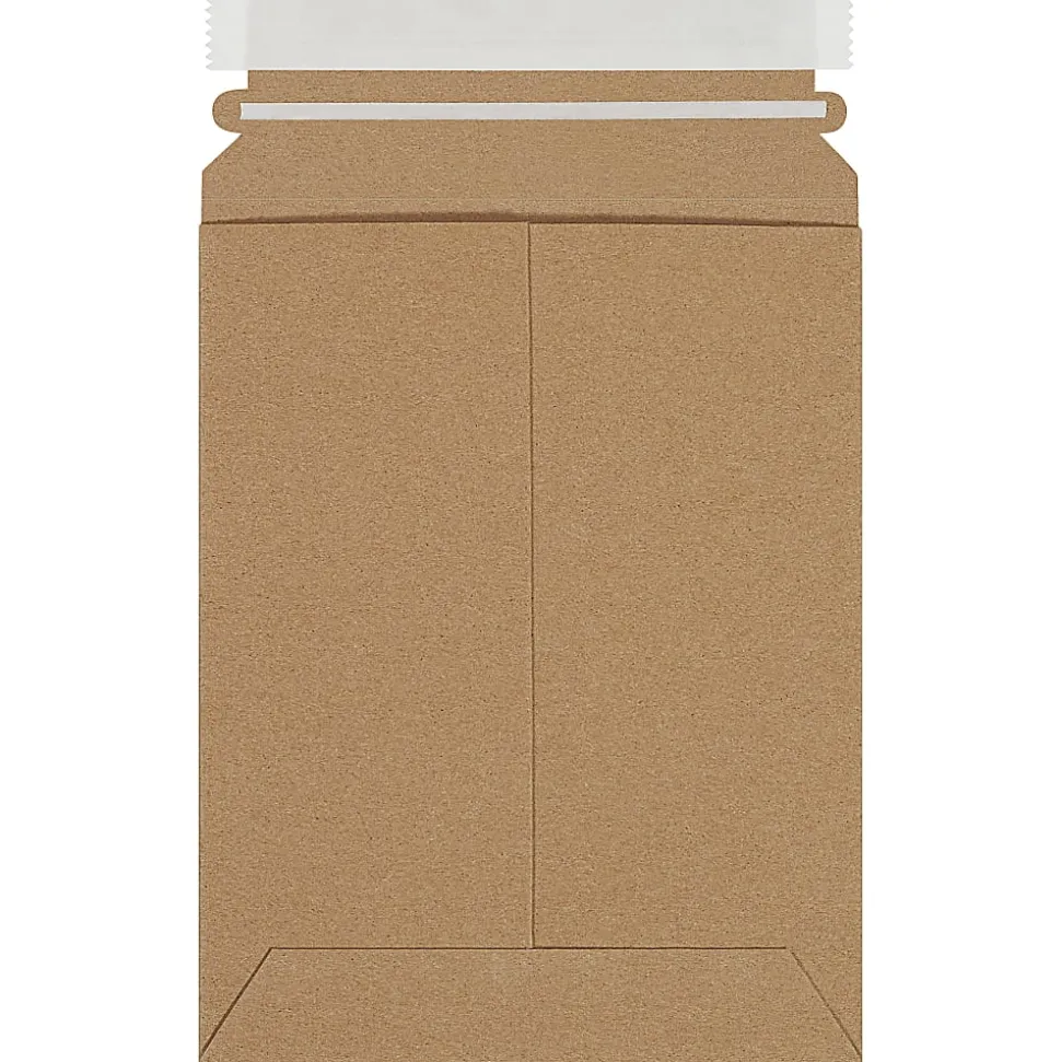 Partners Brand Self-Seal Stayflats® Plus Flat Mailers, 6" x 8", Kraft Brown, Pack of 100