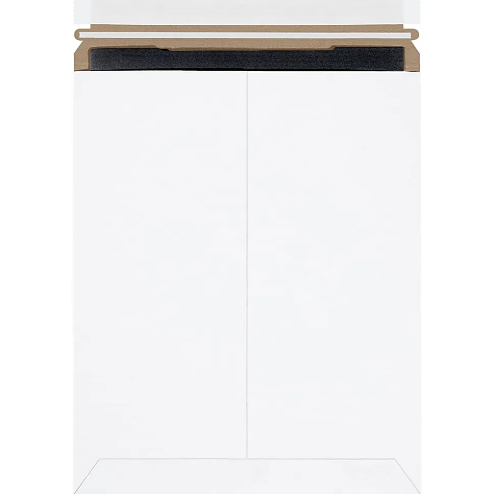 Partners Brand Self-Seal Stayflats® Plus Express Pouch Mailers, 9 3/4" x 12 1/4", White, Pack of 100