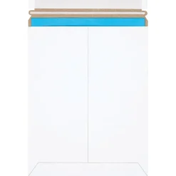 Partners Brand Self-Seal Stayflats® Plus Express Pouch Mailers, 9" x 11 1/2", White, Pack of 100