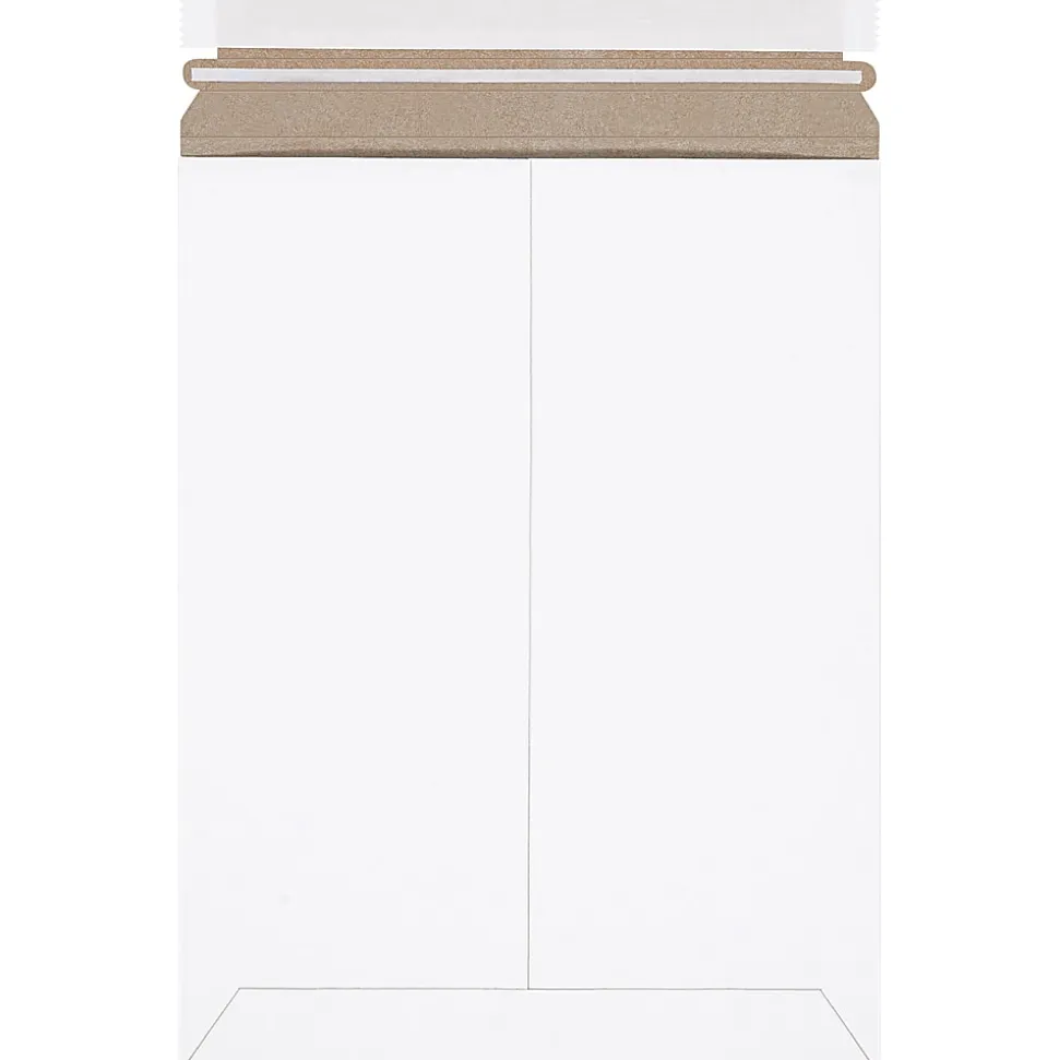 Partners Brand Self-Seal Stayflats® Plus Express Pouch Mailers, 9" x 11 1/2", White, Pack of 100