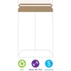Partners Brand Self-Seal Stayflats® Plus Express Pouch Mailers, 6" x 8", White, Pack of 25