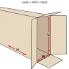 Partners Brand Side-Loading Boxes, 45"H x 5"W x 40"D, Kraft, Bundle Of 10