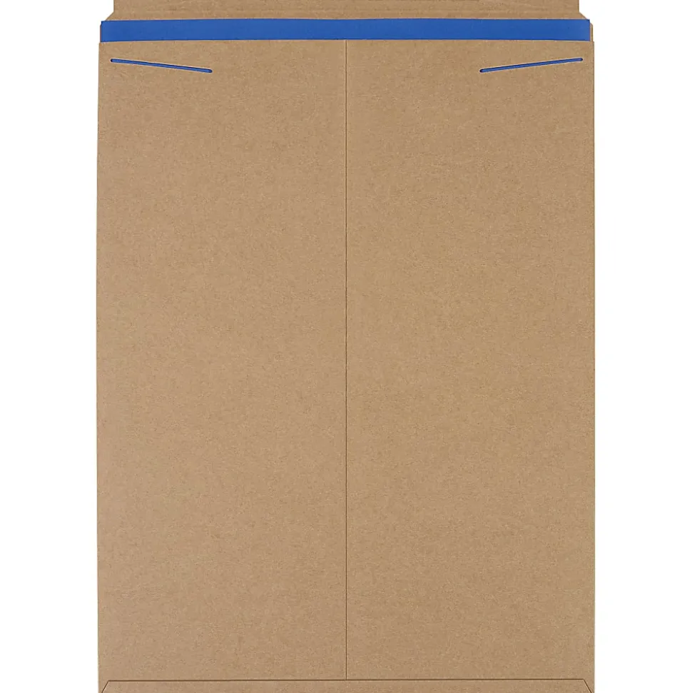 Partners Brand Stayflats® Flat Mailers, 20" x 27", Kraft Brown, Pack of 50
